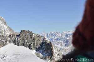 Vistas de los Alpes desde el mirador del Mont Blanc, desde la parte italiana