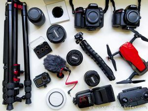 Todo nuestro material fotográfico para crear el contenido audiovisual de esta web y el canal de Yputube. Cámaras, dron, trípodes, accesorios varios de fotografía y vídeo