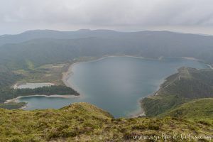Vistas de los lagos de Sete Cidades en la isla de São Miguel. Uno de los mejores miradores de Azores