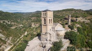 Iglesia románica de Nuestra Señora de Baldós, vista aérea