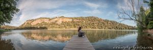 Panorámica al atardecer de la Laguna de San Pedro