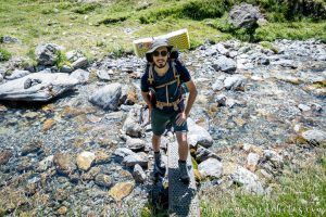 Cruzando el río Laulot