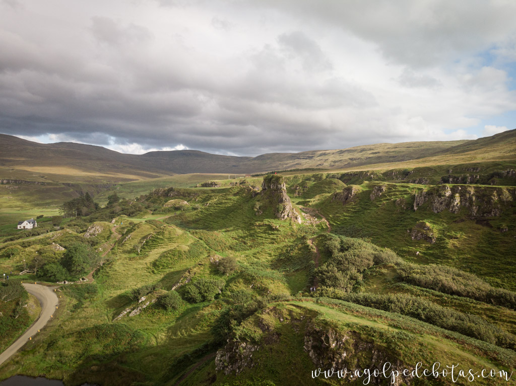 Fairy Glen a vista de dron