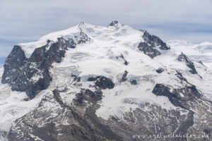 El Monte Rosa, una de las montañas más importantesde la zona de Zermatt vista desde Gornergrat